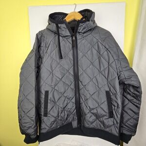 Viktos Operatus Mens Large Insulated Jacket Hooded Quilted In Black